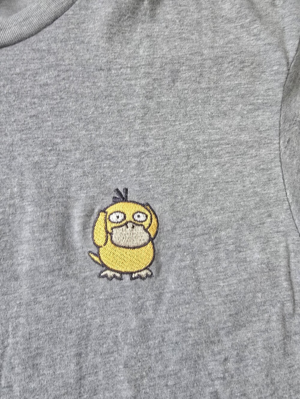 Pokemon Gray Tee with Psyduck Patch